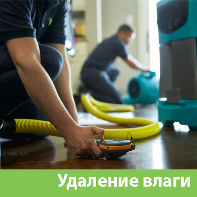 Удаление влаги после потопа в Домодедово